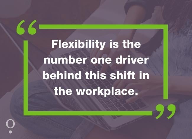 Flexibility is the number one driver behind the gig economy.