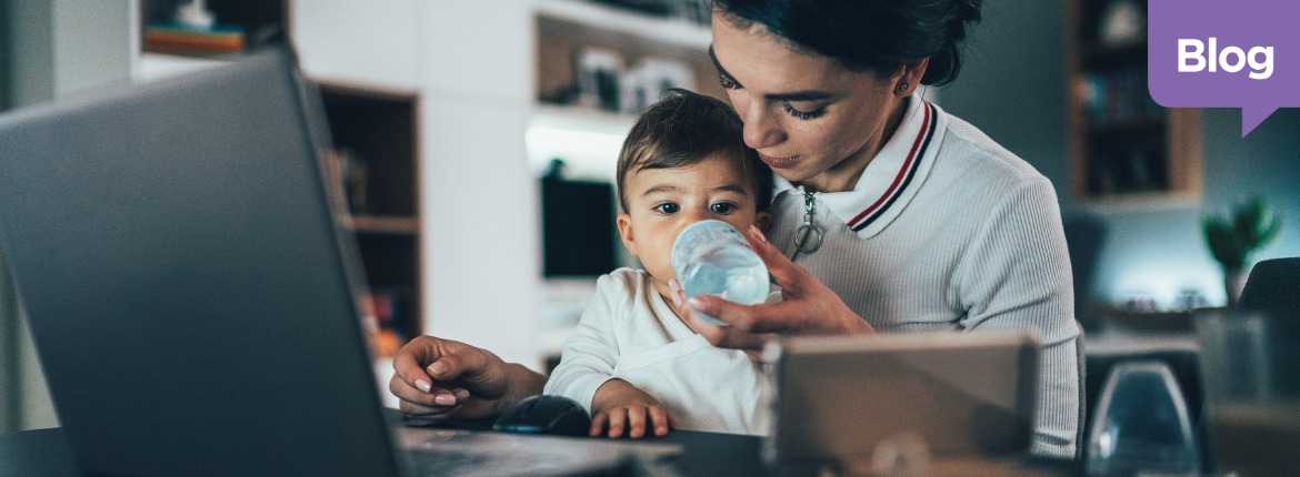 Mother Maintaining Work-Life Balance