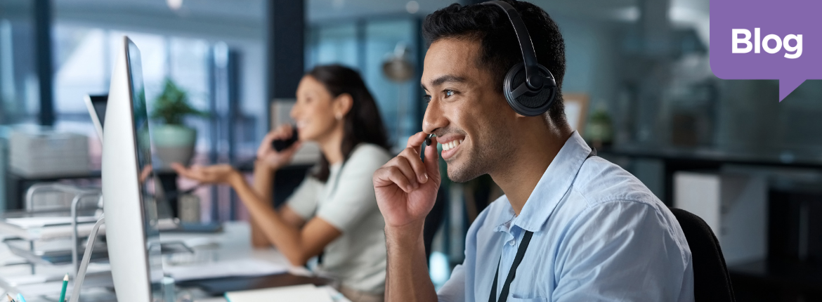 IT Operations Smiling with a headset on