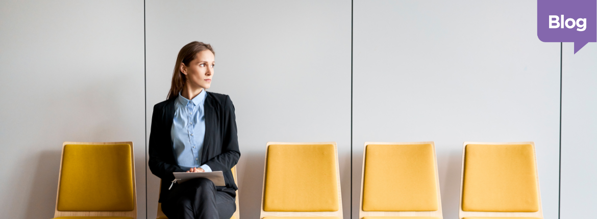 single candidate waiting for interview